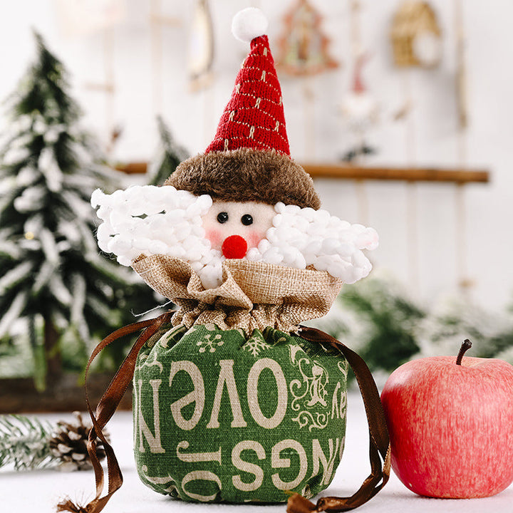 Cute Christmas figure with heart pouch