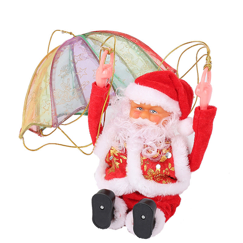 Santa Claus decoration figure with parachute