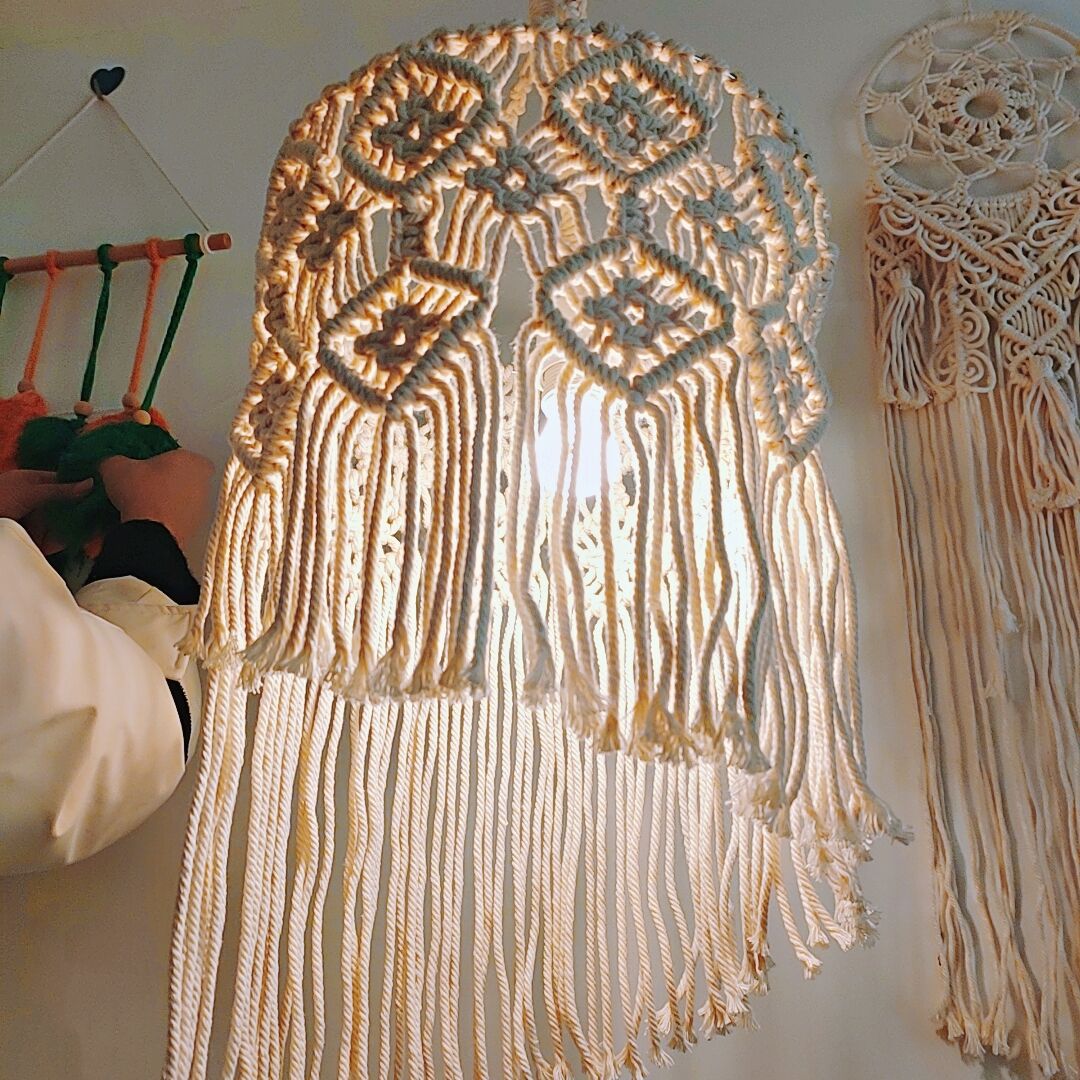 Macrame Hanging Lamp Shade