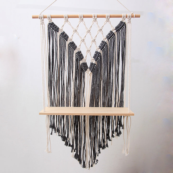 Wall-Mounted Macramé Shelf