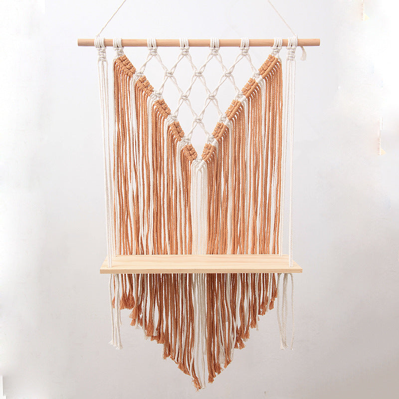 Wall-Mounted Macramé Shelf