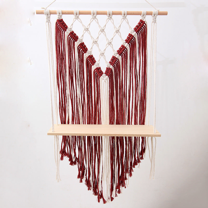 Wall-Mounted Macramé Shelf