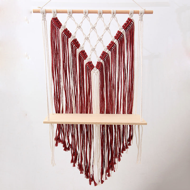 Wall-Mounted Macramé Shelf