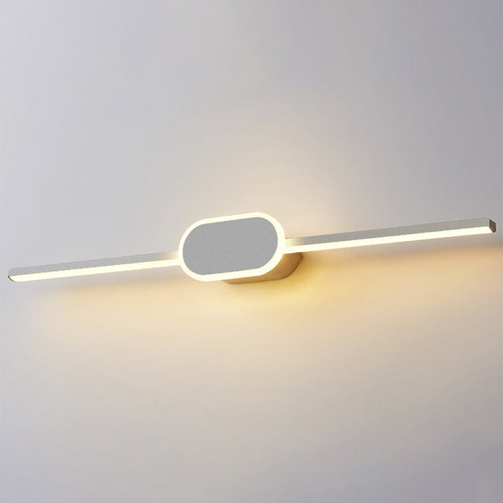 Linear Vanity Wall Light Fixtures Modern Minimalist Style Metal Single Vanity Light