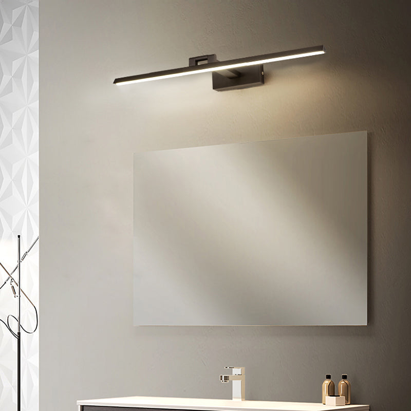 Linear LED Vanity Light Fixtures Modern Minimalist Style Metal Single Vanity Light