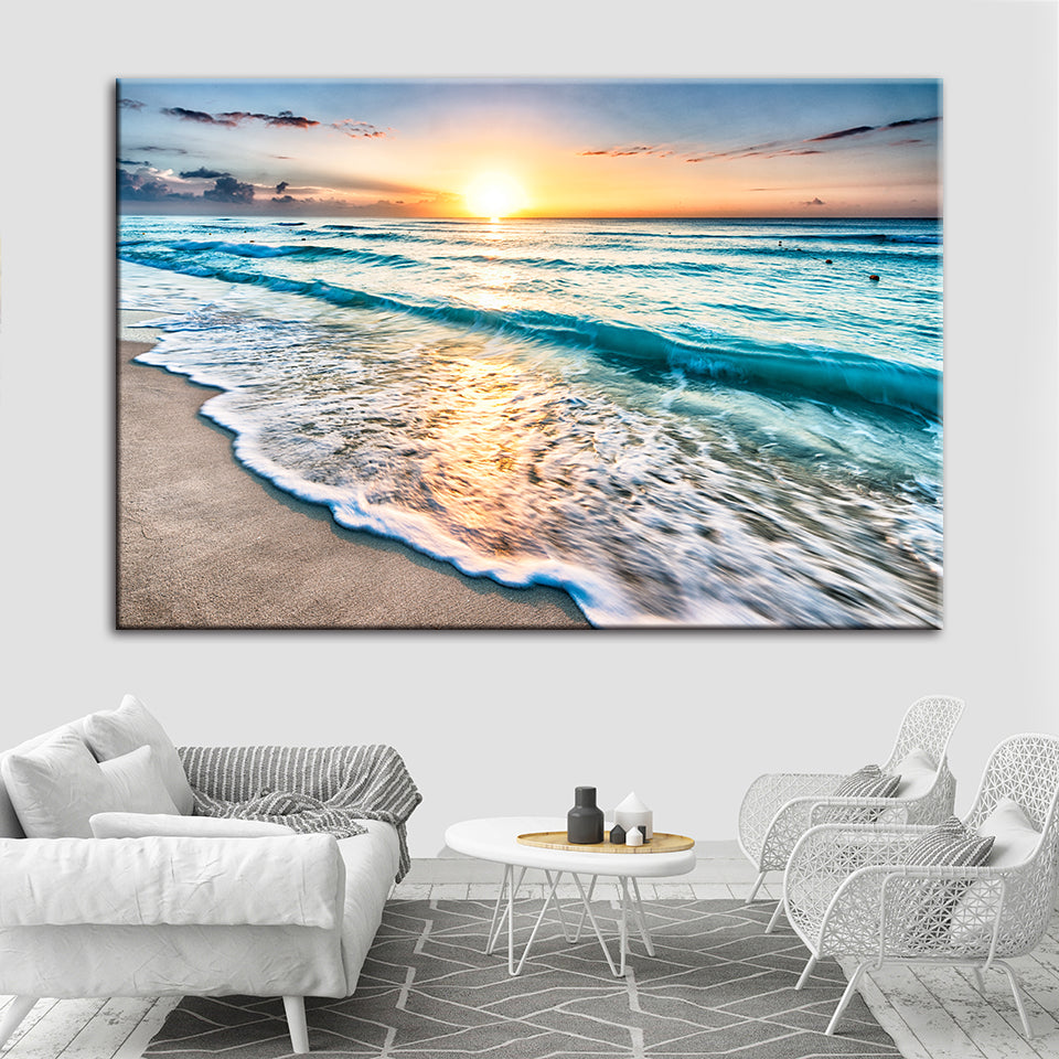 Sunny Florida Beach - Canvas Wall Art Painting