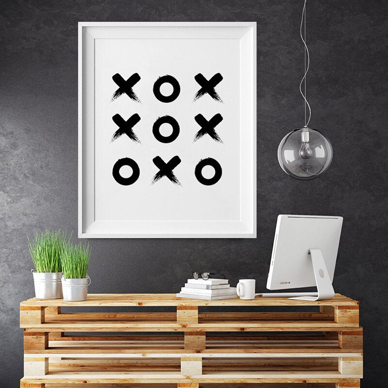 Tic Tac Toe - Canvas Wall Art Painting