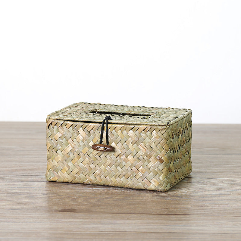 Handcrafted Natural Fiber Storage Box