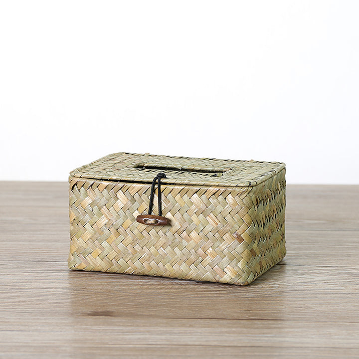 Handcrafted Natural Fiber Storage Box