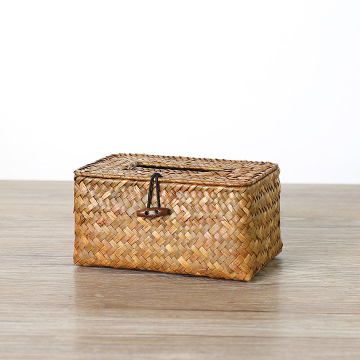 Handcrafted Natural Fiber Storage Box
