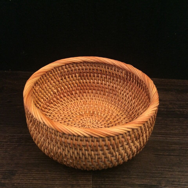 Handcrafted decorative fruit basket made of rattan