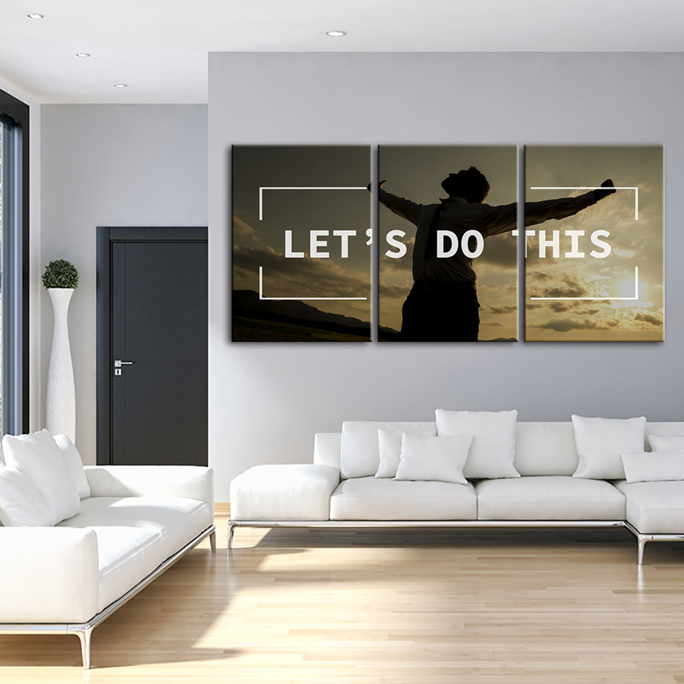 Let's Do This 3 Piece - Canvas Wall Art Painting