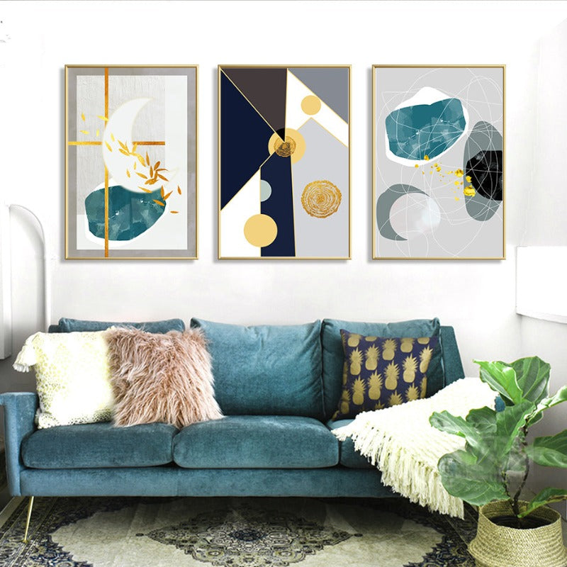 Geometric Colorful Designs - Canvas Wall Art Painting