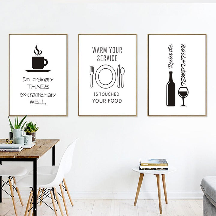 Minimalist Food Wine - Canvas Wall Art Painting