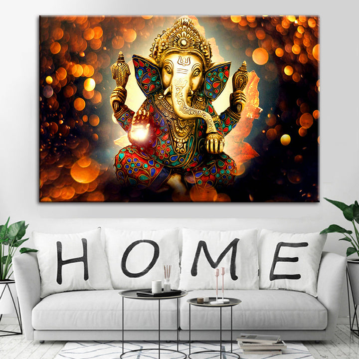 Hindu Lord Ganesha - Canvas Wall Art Painting