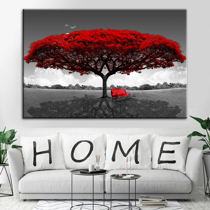 Red Blossoms - Canvas Wall Art Painting | Nature Inspired Wall Art