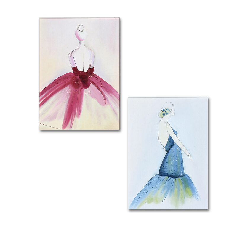 Watercolor Beautiful Dress - Canvas Wall Art Painting