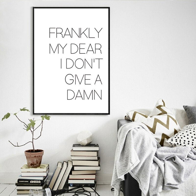 Don't Give A Damn - Canvas Wall Art Painting