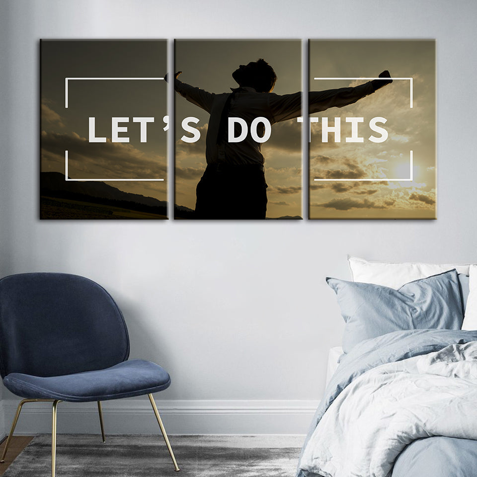 Let's Do This 3 Piece - Canvas Wall Art Painting