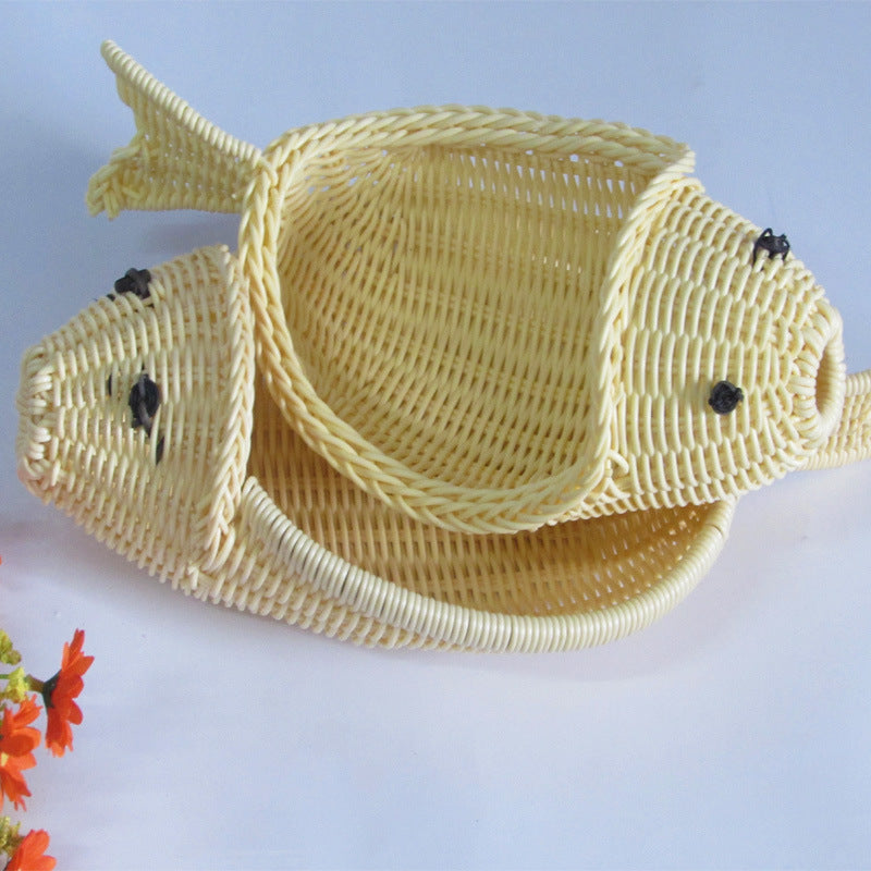 Decorative Fish-Shaped Woven Basket