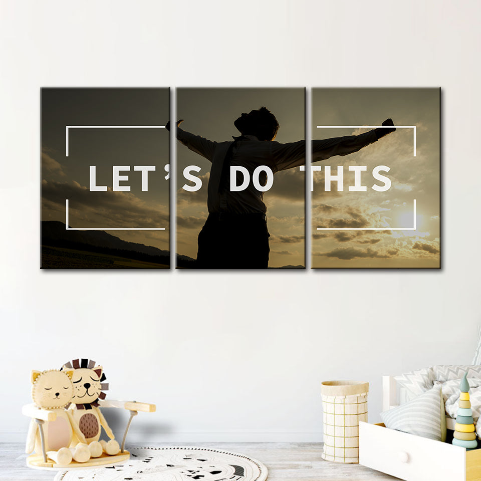 Let's Do This 3 Piece - Canvas Wall Art Painting