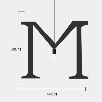 Artistic Letter-Shaped Pendant Light