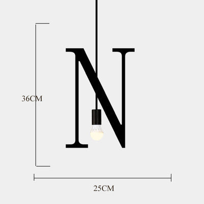 Artistic Letter-Shaped Pendant Light