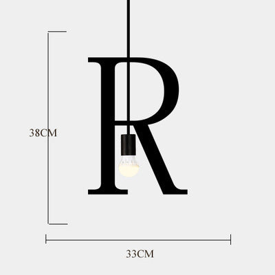 Artistic Letter-Shaped Pendant Light