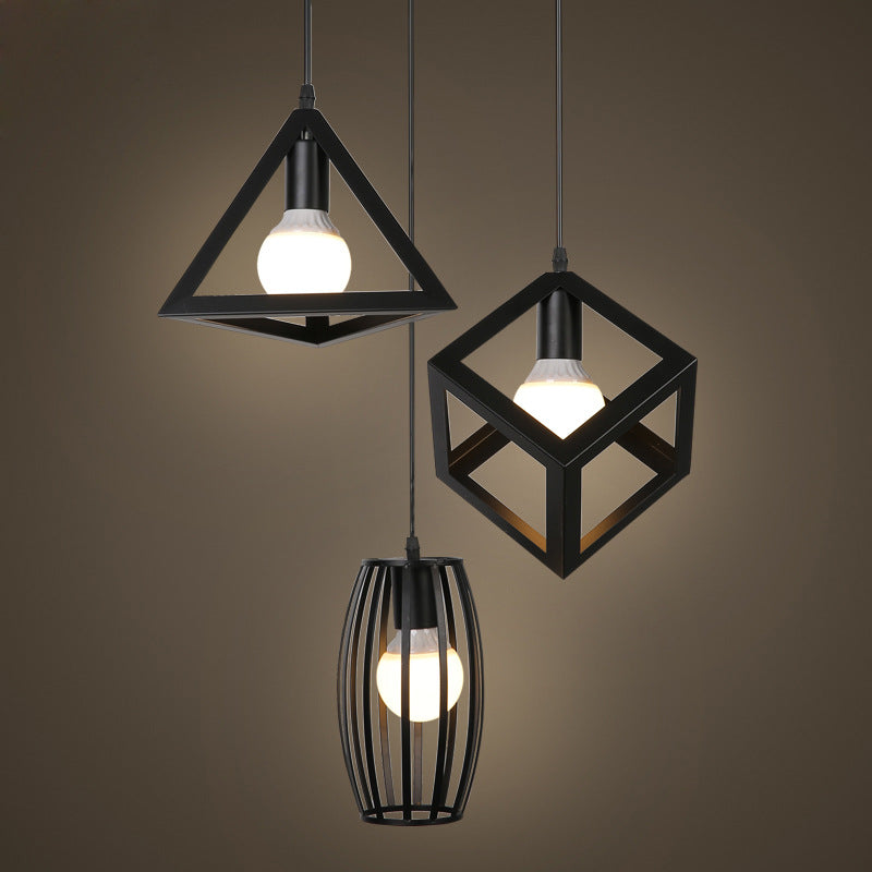 Modern geometric pendant light