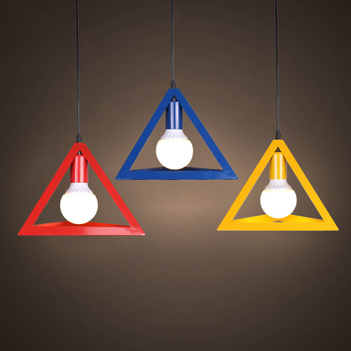 Modern geometric pendant light