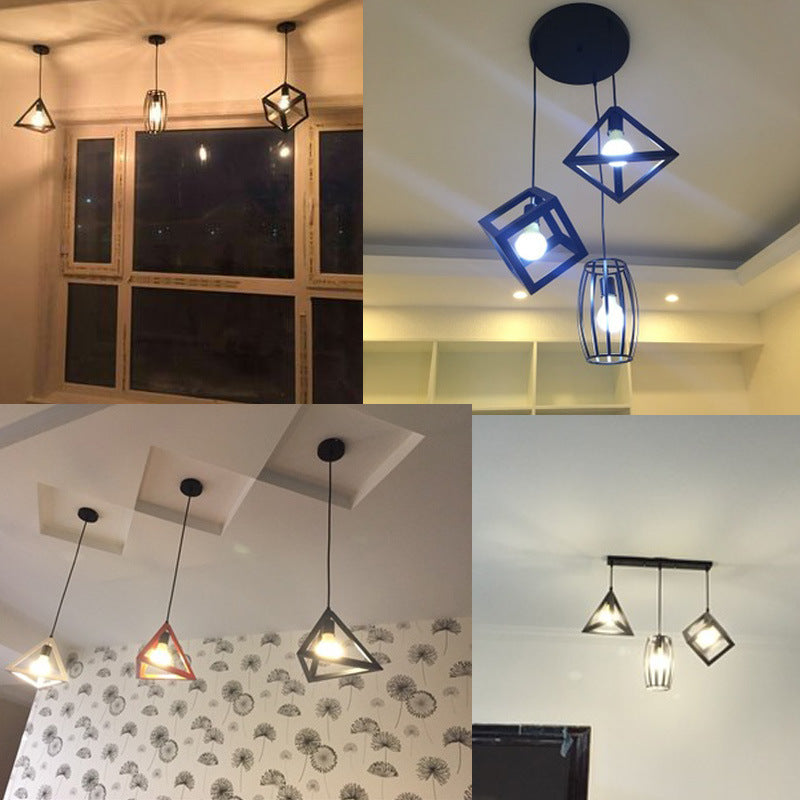Modern geometric pendant light