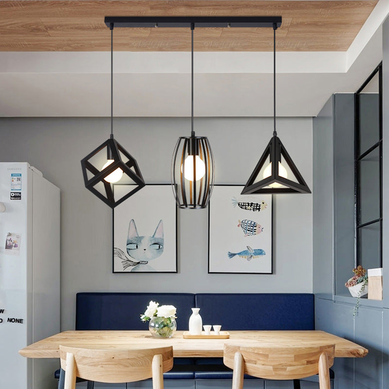 Modern geometric pendant light