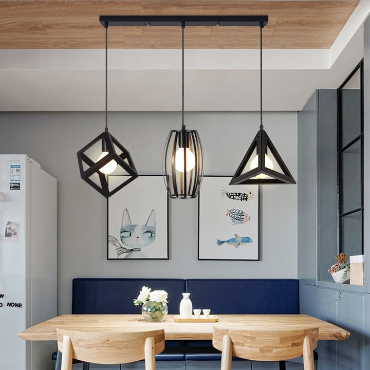 Modern geometric pendant light