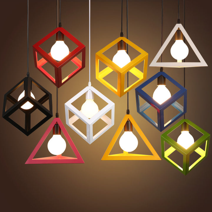 Modern geometric pendant light