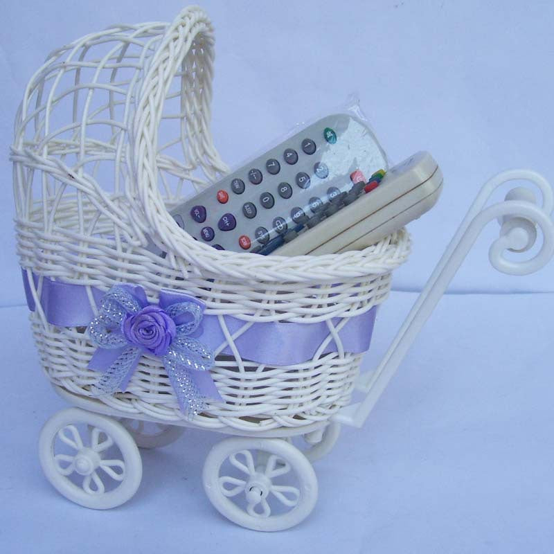 Decorative Wicker Doll Pram