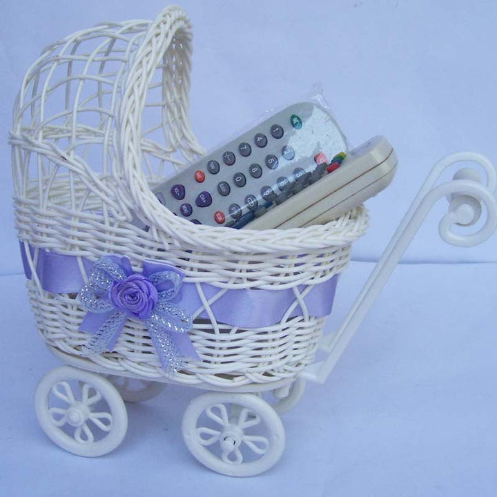 Decorative Wicker Doll Pram