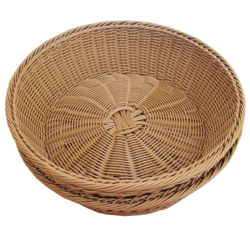 Woven Natural Rattan Serving Bowl
