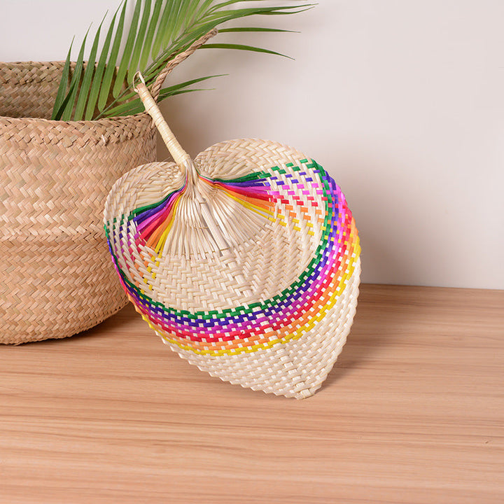 Handcrafted fan with colorful details
