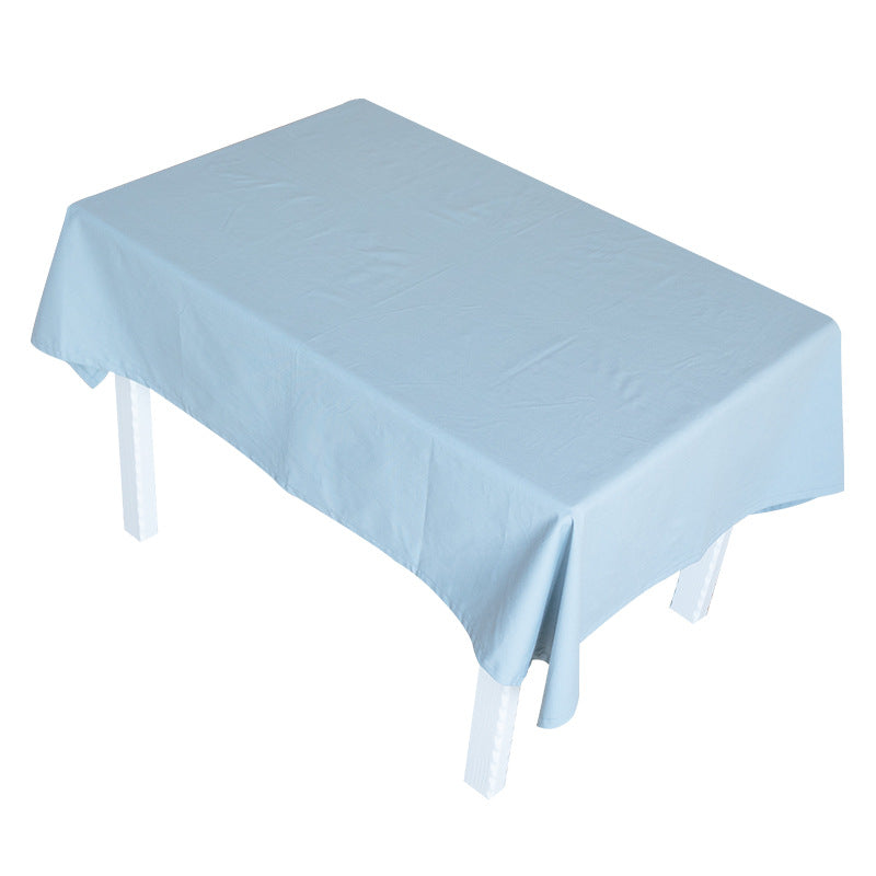 Woven Boho table runner with fringes and abstract watercolor pattern