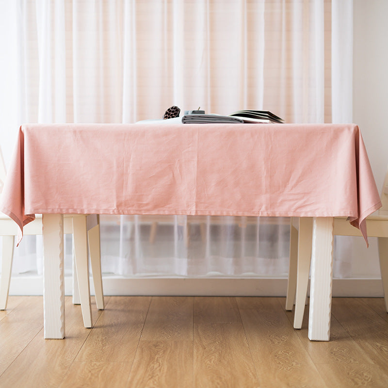 Woven Boho table runner with fringes and abstract watercolor pattern