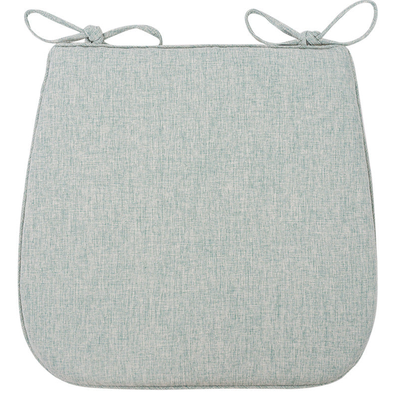 Padded chair cushion with ties and breathable linen mix