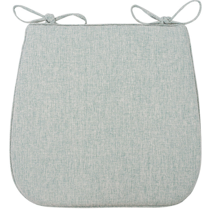 Padded chair cushion with ties and breathable linen mix