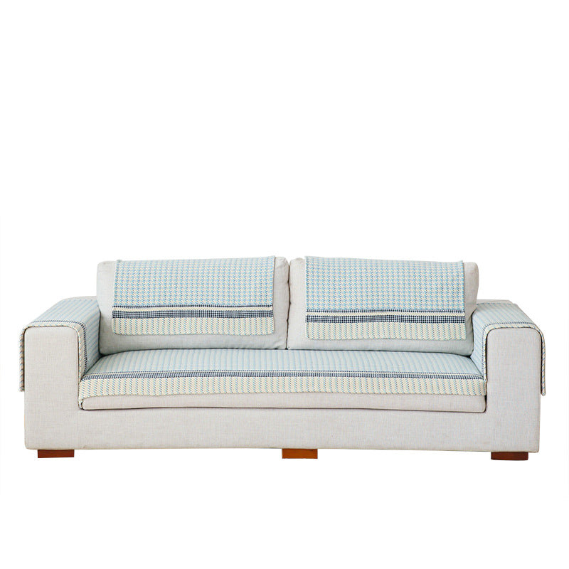 Sofa cushion set for 3-seater with non-slip underside and decorative stitching