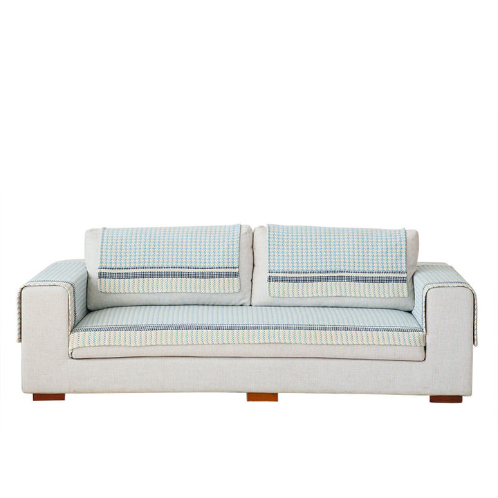 Sofa cushion set for 3-seater with non-slip underside and decorative stitching