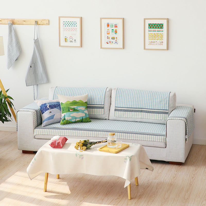 Sofa cushion set for 3-seater with non-slip underside and decorative stitching