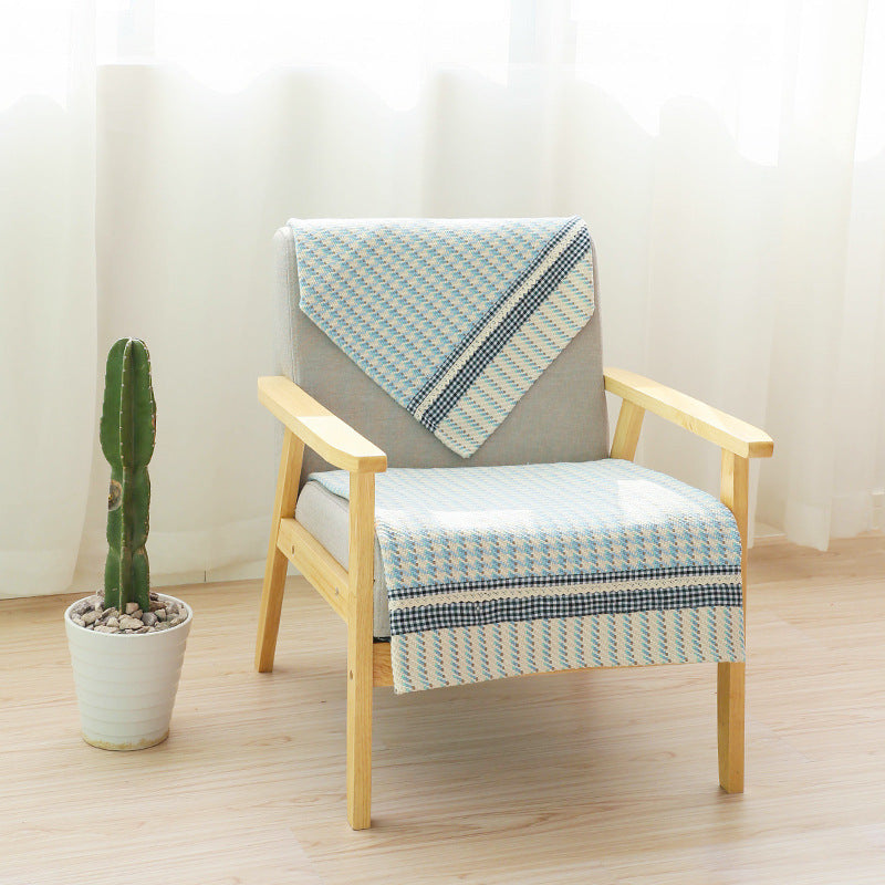 Sofa cushion set for 3-seater with non-slip underside and decorative stitching