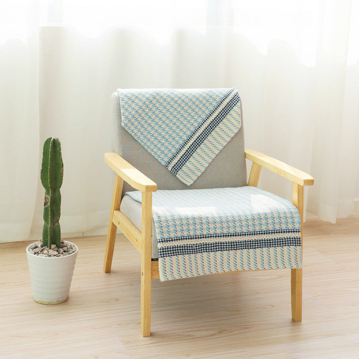 Sofa cushion set for 3-seater with non-slip underside and decorative stitching
