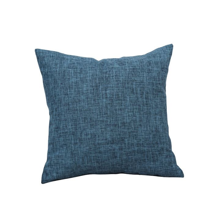 Square Textured Linen-Blend Accent Cushion Cover with Removable Insert Sleeve