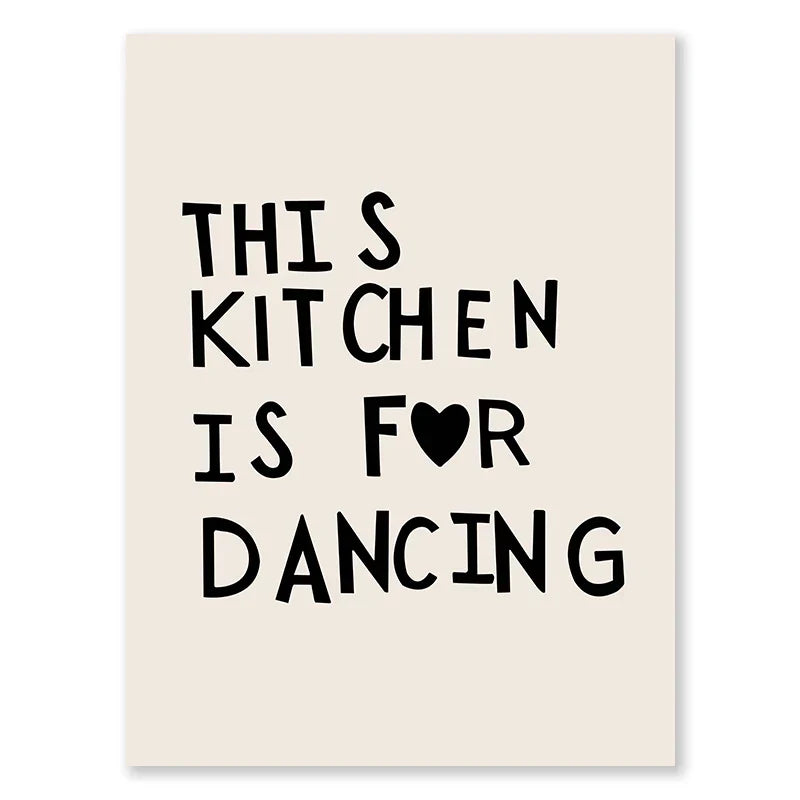 Kitchen Cooking Love Quotes Wall Art Fine Art Canvas Prints Minimalist Modern Typographic Posters Pictures For Kitchen Dining Room Cafe Art Decor
