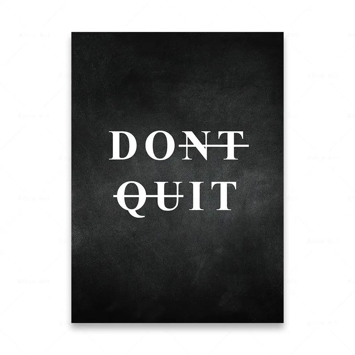 Motivational Words Wall Art Fine Art Canvas Prints Black & White Inspirational Quotations Posters For Living Room Bedroom Study Room Art Decor